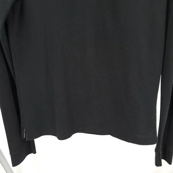 Men's Burberry Brit 100% Cotton Long Sleeve Polo S Black - Picture 13 of 16